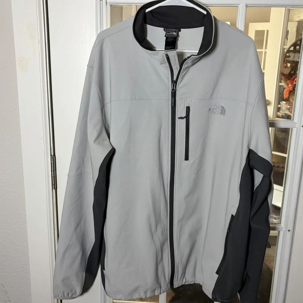 The North Face Apex Bionic Soft Shell Jacket Light Gray Charcoal XXL Gorpcore